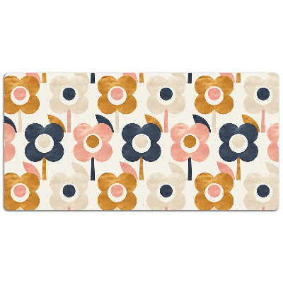 Large desk mat for children flowers