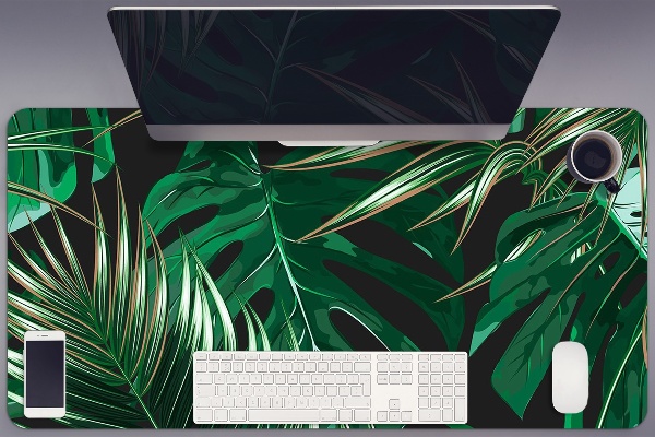 Desk pad red flowers