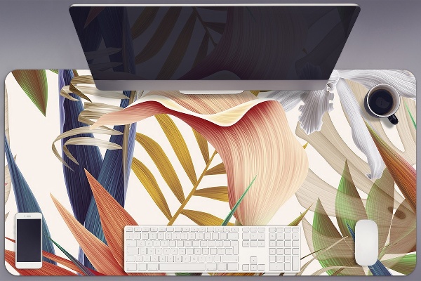 Desk mat tropical plants