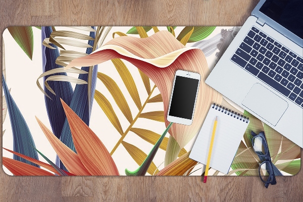 Desk mat tropical plants
