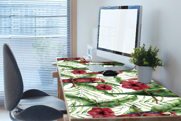 Full desk pad exotic parrots