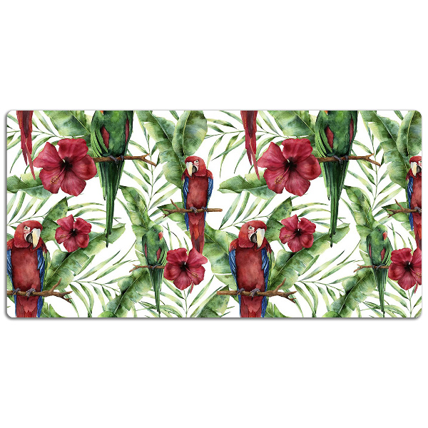 Full desk pad exotic parrots