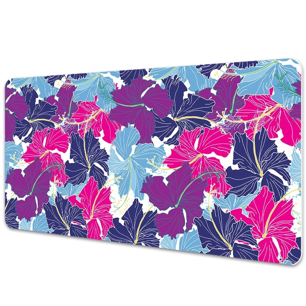 Large desk mat for children hibiscus