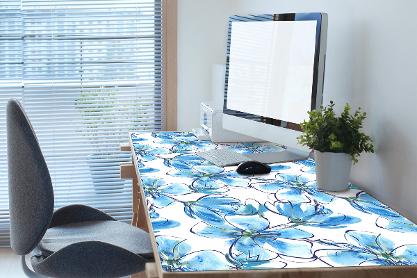 Desk pad flowers watercolors