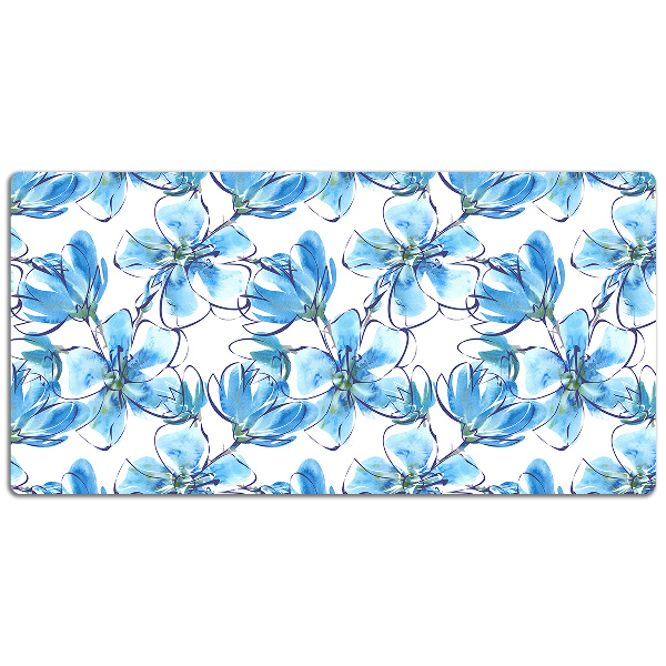 Desk pad flowers watercolors