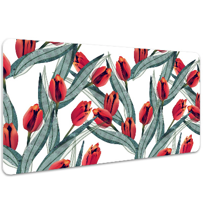 Large desk mat for children tulips