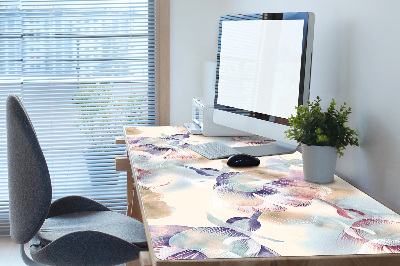 Large desk mat table protector floral Pattern