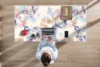 Large desk mat table protector floral Pattern