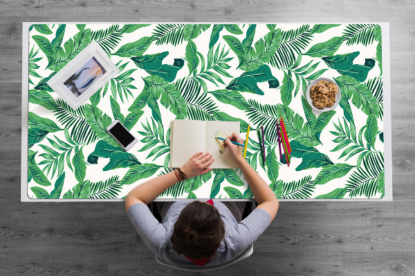 Desk pad tropical leaf