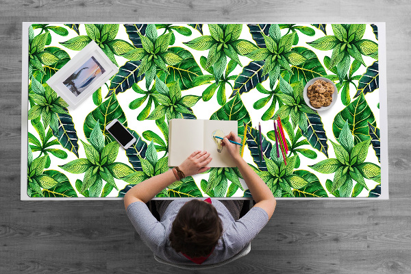 Full desk mat leafy pattern