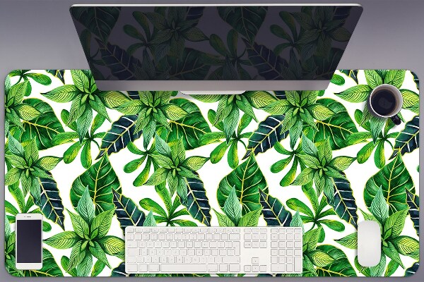 Full desk mat leafy pattern
