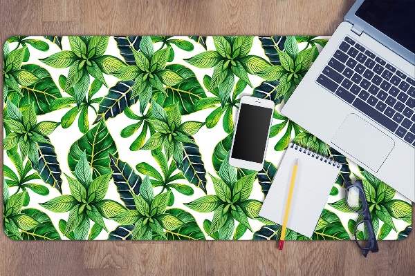 Full desk mat leafy pattern