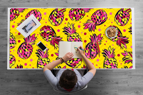 Full desk mat pink pineapples