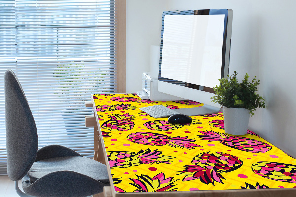 Full desk mat pink pineapples