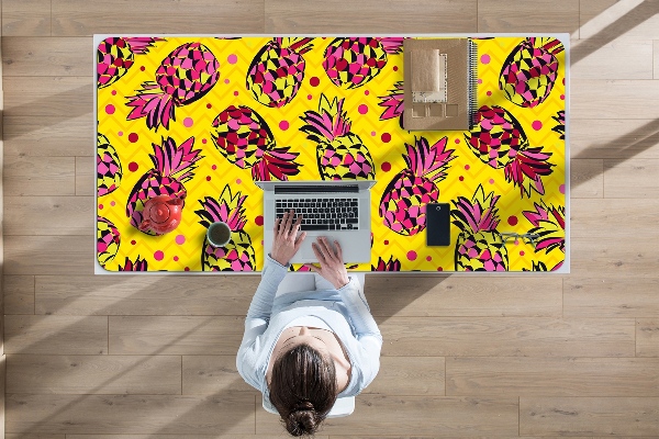 Full desk mat pink pineapples