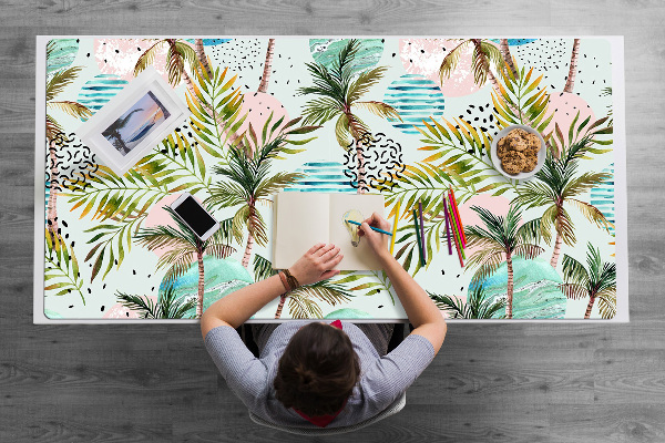 Large desk mat for children palm trees