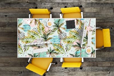 Large desk mat for children palm trees