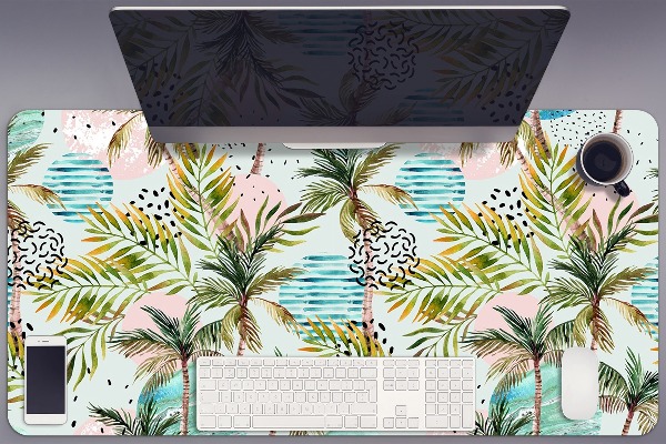 Large desk mat for children palm trees