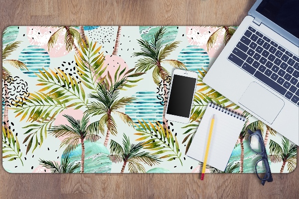 Large desk mat for children palm trees