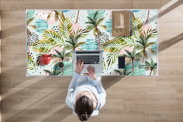 Large desk mat for children palm trees