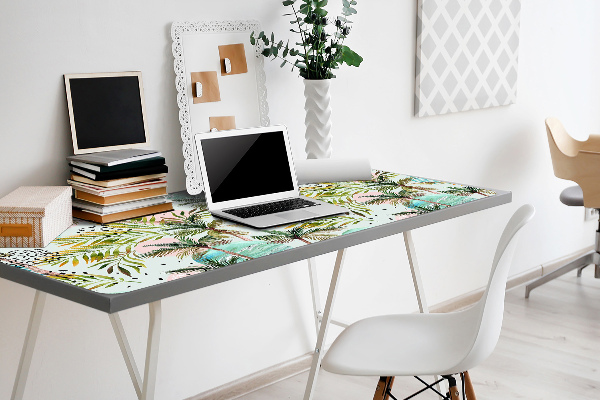 Large desk mat for children palm trees