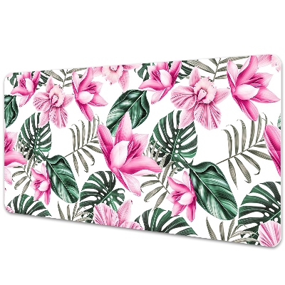 Large desk pad PVC protector pink Garden