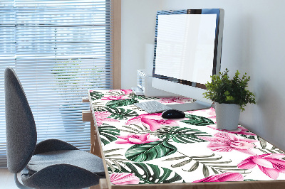 Large desk pad PVC protector pink Garden