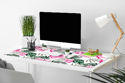 Large desk pad PVC protector pink Garden