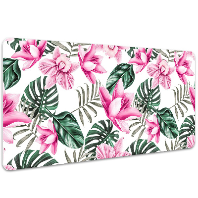 Large desk pad PVC protector pink Garden