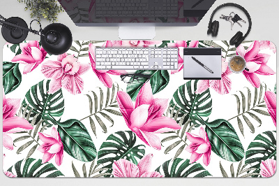 Large desk pad PVC protector pink Garden