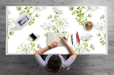 Full desk protector delicate flowers