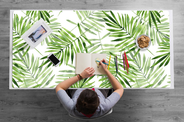 Desk pad watercolor leaves