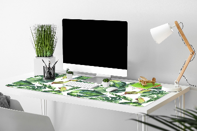 Large desk pad PVC protector Palm leaves