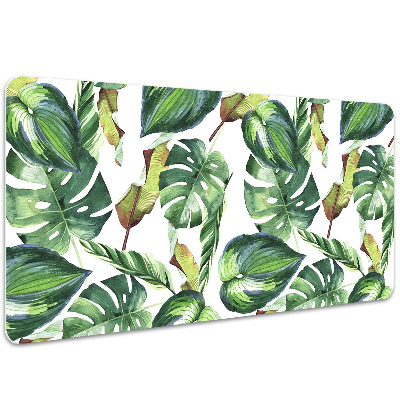 Large desk pad PVC protector Palm leaves