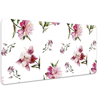 Large desk mat for children Peonies