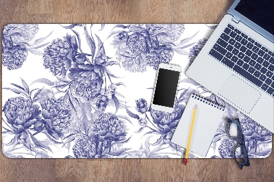 Large desk mat for children Peonies