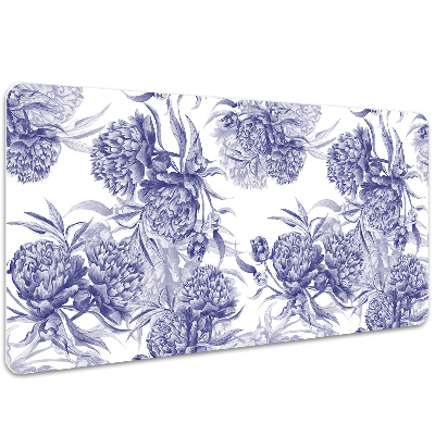 Large desk mat for children Peonies