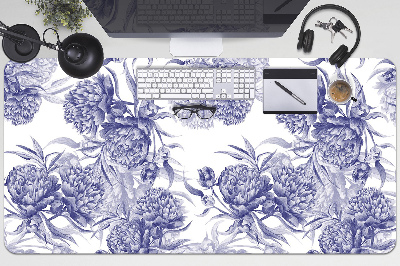 Large desk mat for children Peonies