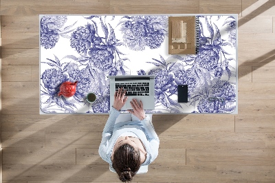 Large desk mat for children Peonies