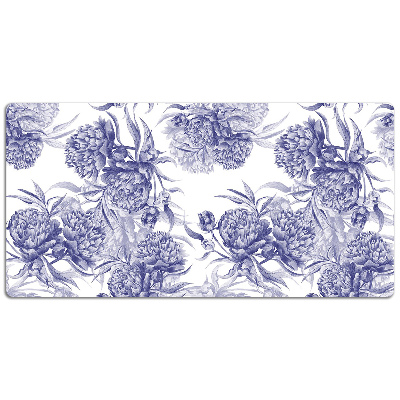 Large desk mat for children Peonies