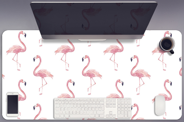 Large desk mat for children Flamingos