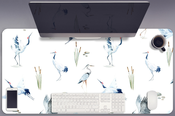 Large desk mat for children herons