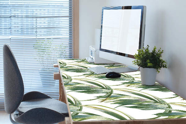 Large desk mat table protector long leaves