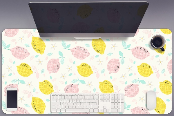 Large desk mat for children lemons