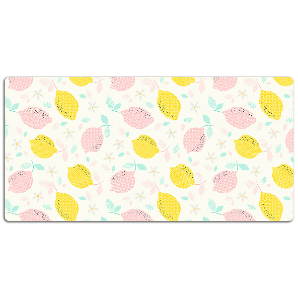 Large desk mat for children lemons