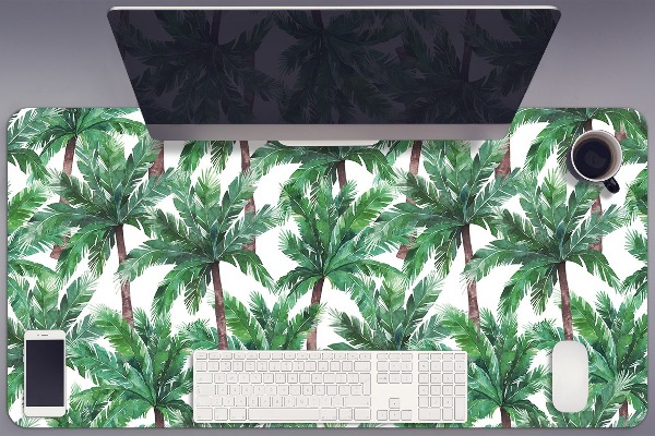 Full desk protector tropical palm trees