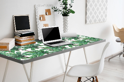 Full desk protector tropical palm trees