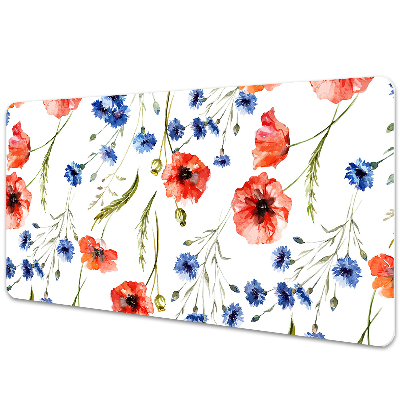 Large desk mat for children Poppies