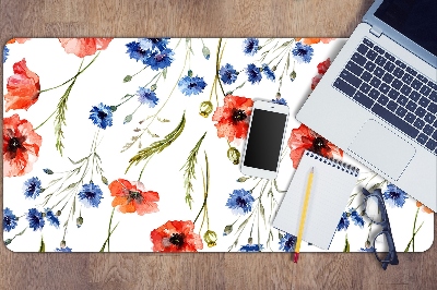 Large desk mat for children Poppies