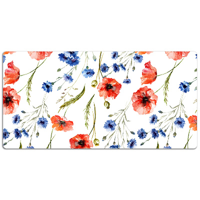 Large desk mat for children Poppies